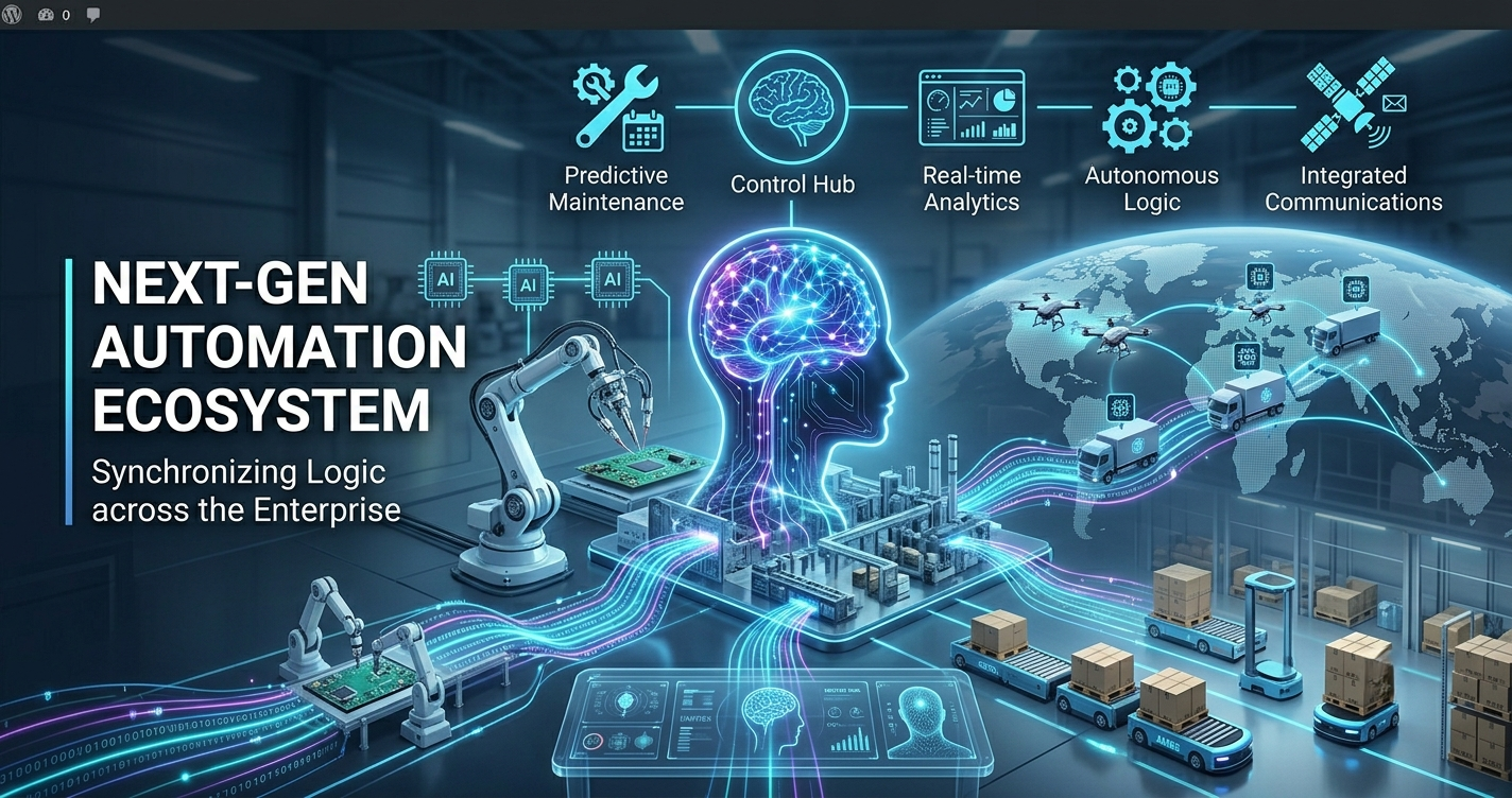 AI-powered automation systems improving efficiency in modern industrial manufacturing