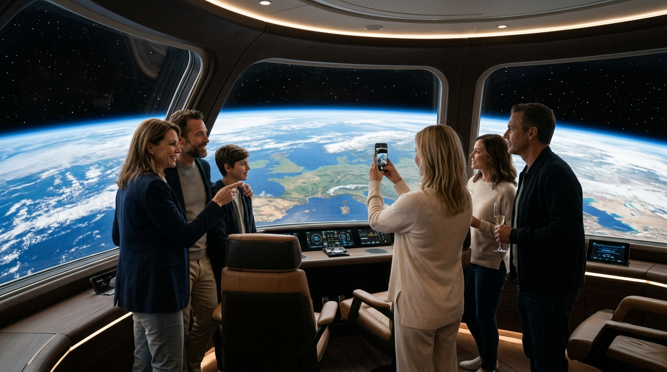 Private space tourism flight orbiting Earth in 2026