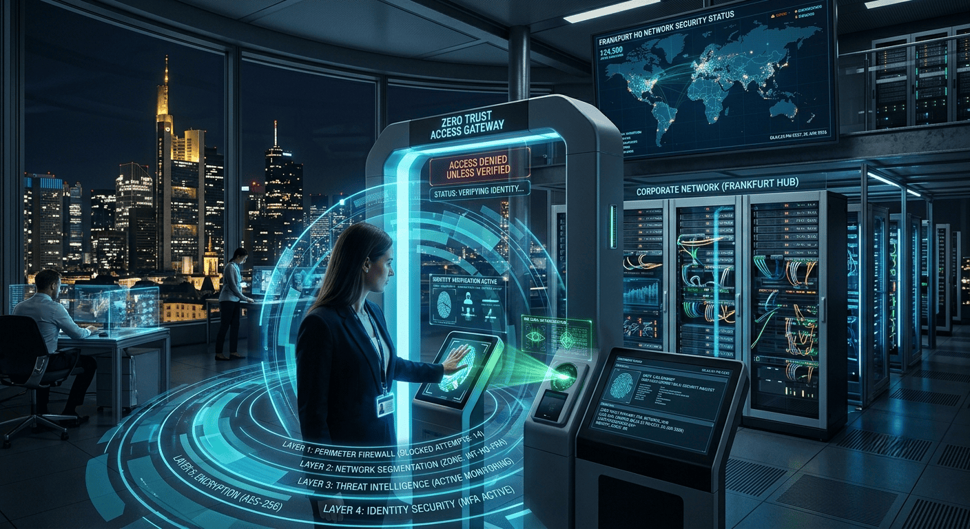 Zero Trust Security Models protecting enterprise networks with advanced identity verification in 2026