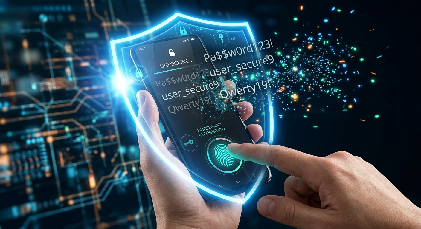 Passkeys replacing passwords with secure biometric authentication