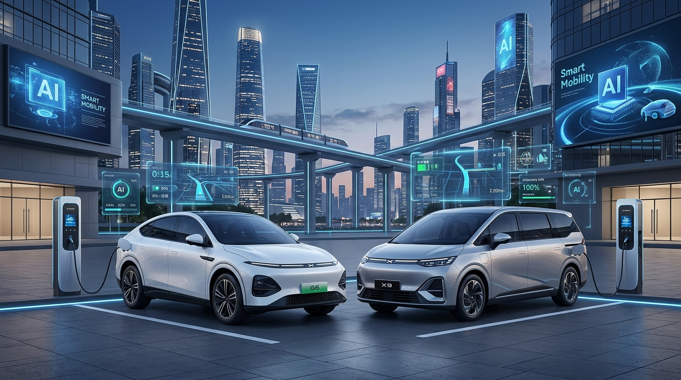 XPENG electric cars showcasing AI-powered driving technology and smart innovation in 2026