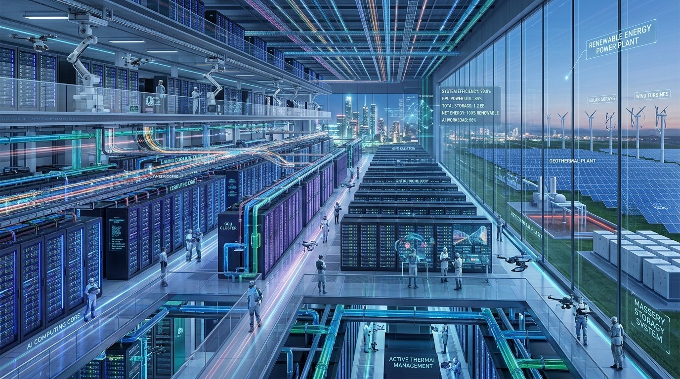 AI Data Centers powering artificial intelligence with GPUs and advanced cooling